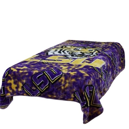 COLLEGE COVERS College Covers LSUTH LSU Throw Blanket- Bedspread LSUTH